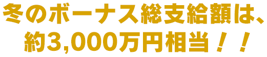 冬のボーナス総支給額は、なんと!¥0000000-!